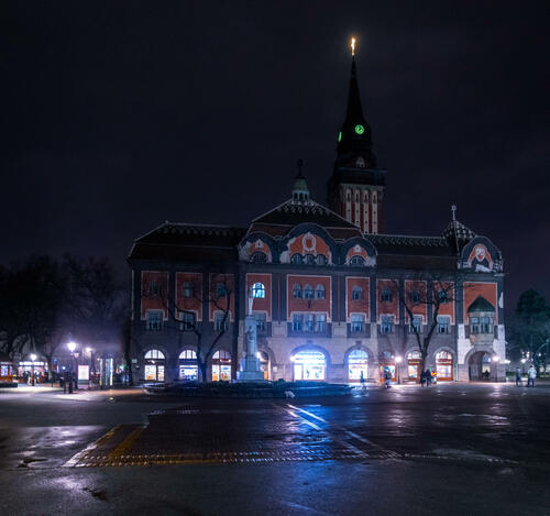 Rainy Town Hall